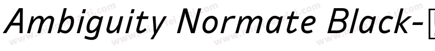 Ambiguity Normate Black字体转换